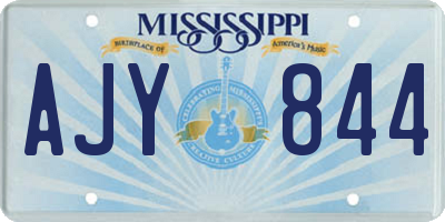 MS license plate AJY844