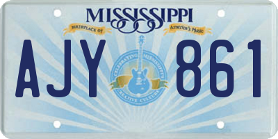 MS license plate AJY861