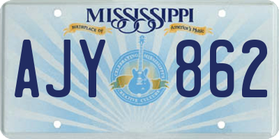 MS license plate AJY862