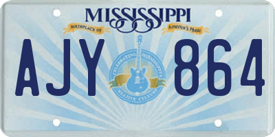 MS license plate AJY864