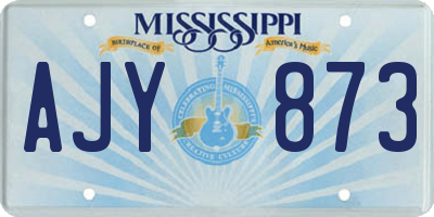 MS license plate AJY873