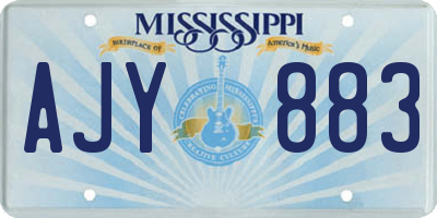 MS license plate AJY883