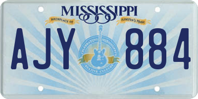 MS license plate AJY884