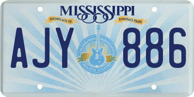 MS license plate AJY886