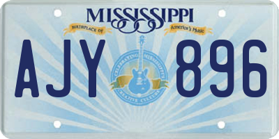 MS license plate AJY896
