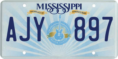 MS license plate AJY897