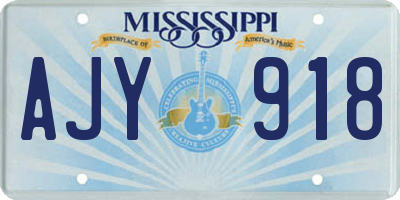 MS license plate AJY918