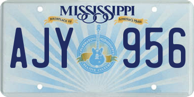 MS license plate AJY956