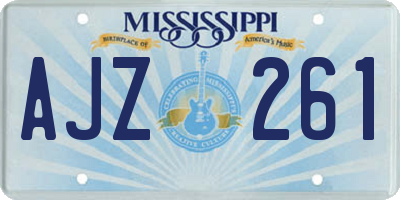 MS license plate AJZ261