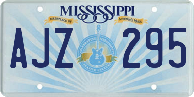 MS license plate AJZ295