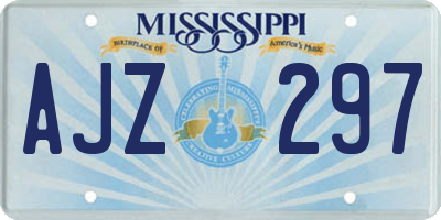 MS license plate AJZ297