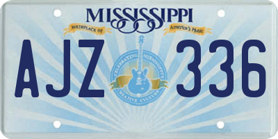 MS license plate AJZ336