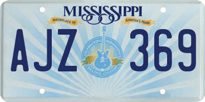 MS license plate AJZ369