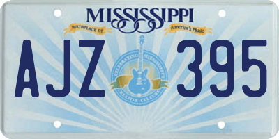 MS license plate AJZ395