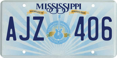 MS license plate AJZ406