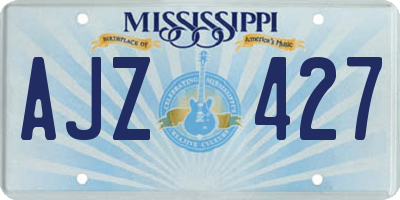 MS license plate AJZ427