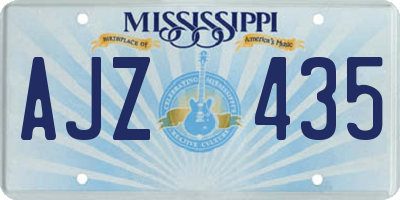 MS license plate AJZ435