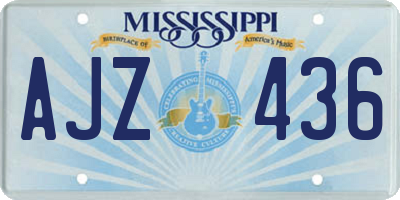 MS license plate AJZ436
