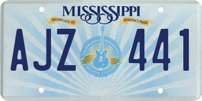 MS license plate AJZ441