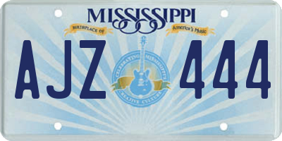 MS license plate AJZ444