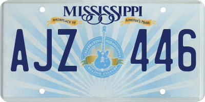 MS license plate AJZ446
