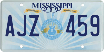 MS license plate AJZ459