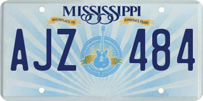 MS license plate AJZ484