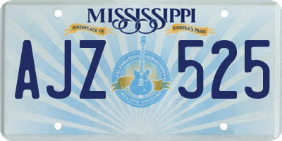 MS license plate AJZ525