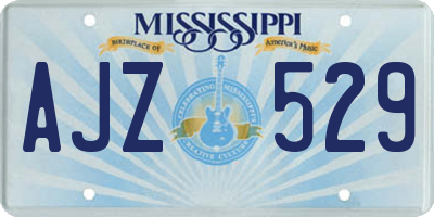 MS license plate AJZ529
