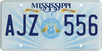 MS license plate AJZ556