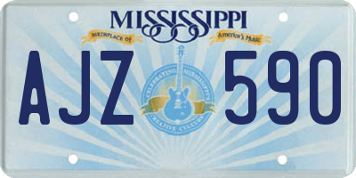 MS license plate AJZ590
