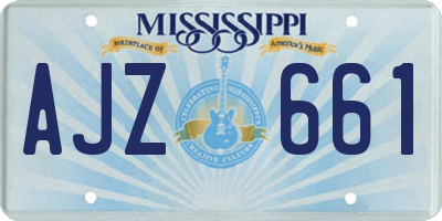 MS license plate AJZ661