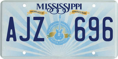 MS license plate AJZ696