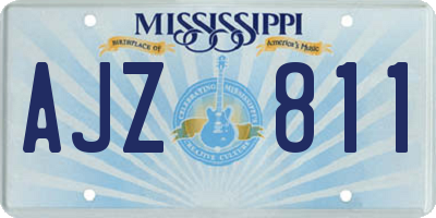 MS license plate AJZ811