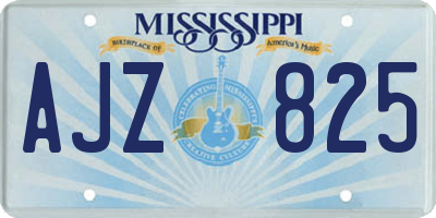 MS license plate AJZ825