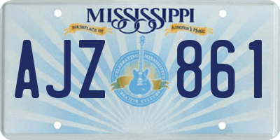 MS license plate AJZ861