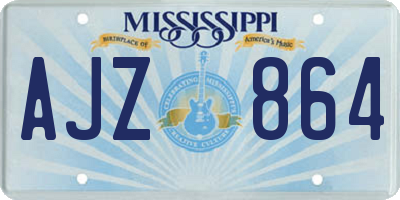 MS license plate AJZ864