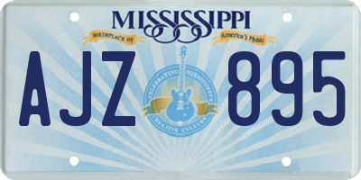 MS license plate AJZ895