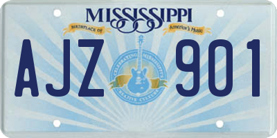 MS license plate AJZ901