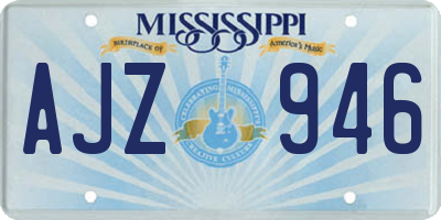 MS license plate AJZ946
