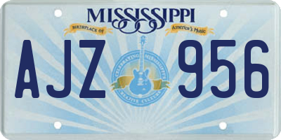 MS license plate AJZ956