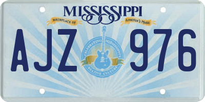 MS license plate AJZ976
