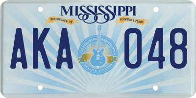 MS license plate AKA048