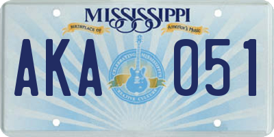 MS license plate AKA051