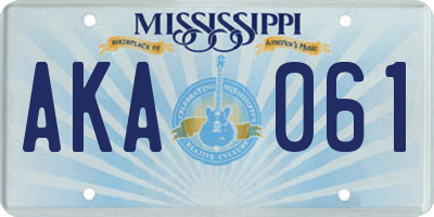 MS license plate AKA061