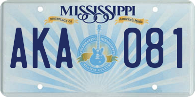 MS license plate AKA081