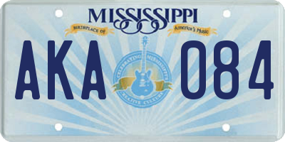 MS license plate AKA084