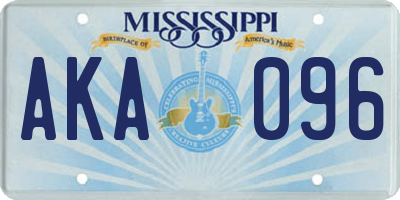 MS license plate AKA096