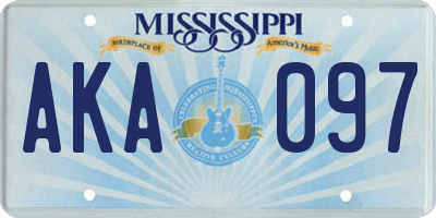 MS license plate AKA097