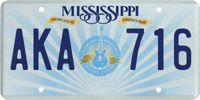 MS license plate AKA716